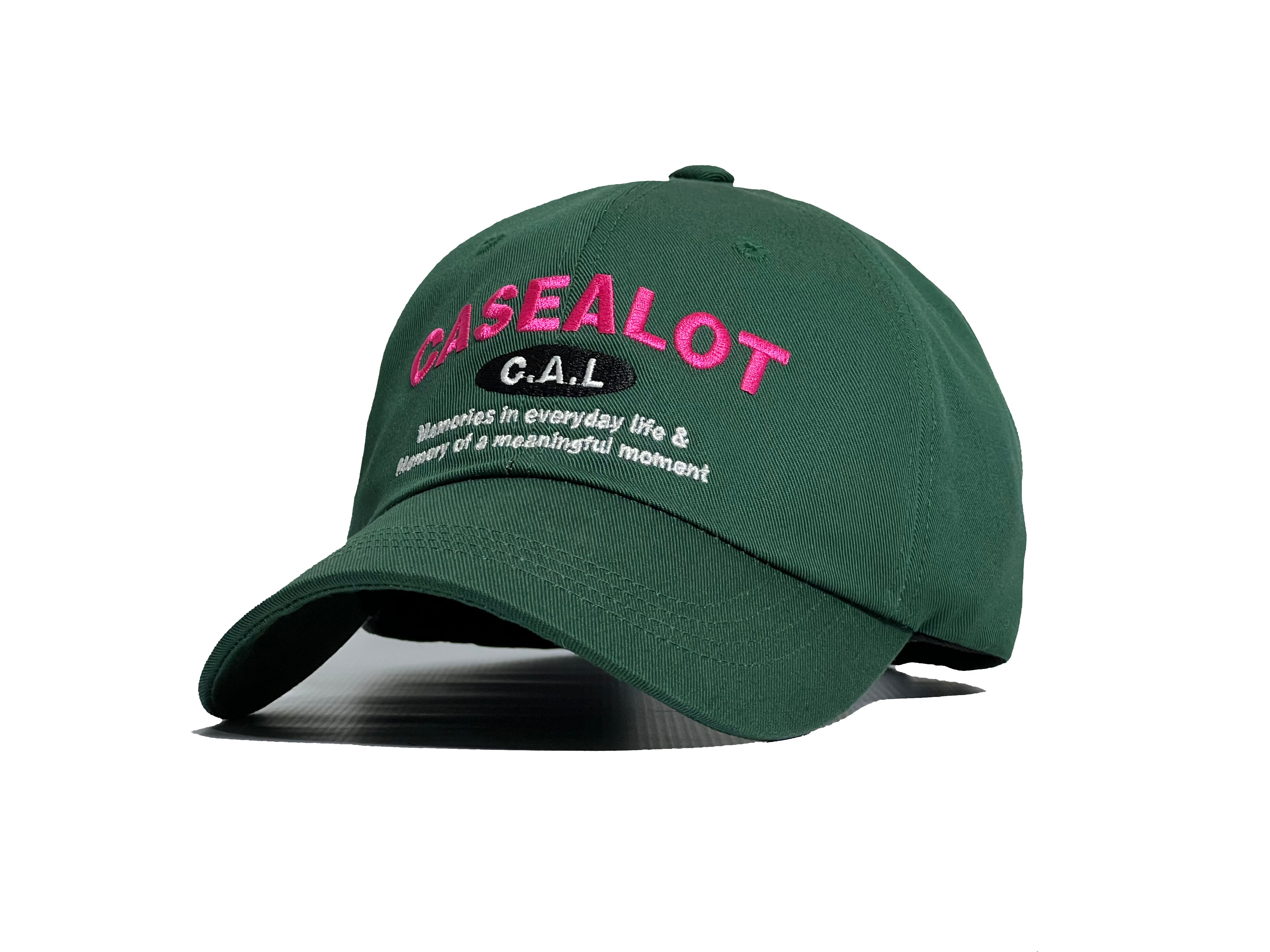 Lettering logo ball cap - green