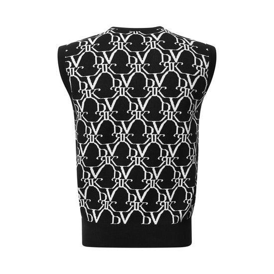 DVRK MONOGRAM SLEEVELESS KNIT - BLACK (MALE)