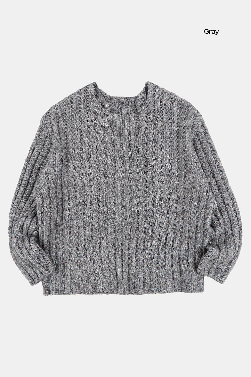 Raven wool ribbed crop knit