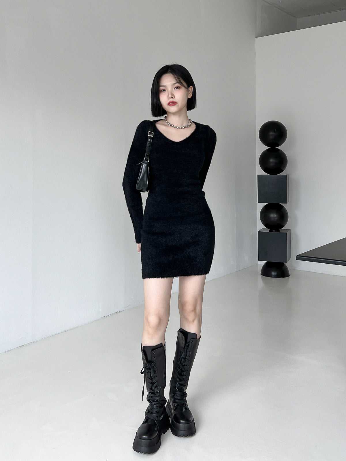 Soft knit dress (3color)