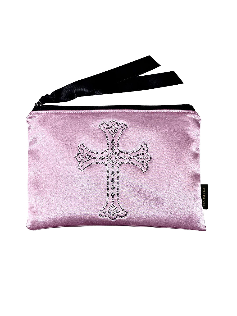 Sparkling Cubic Satin Zip-pouch (M