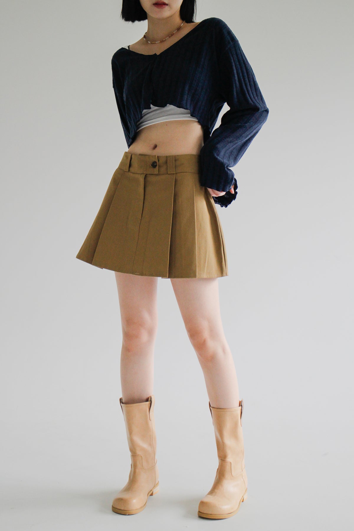 Mayonnaise Pleated Skirt (3color)