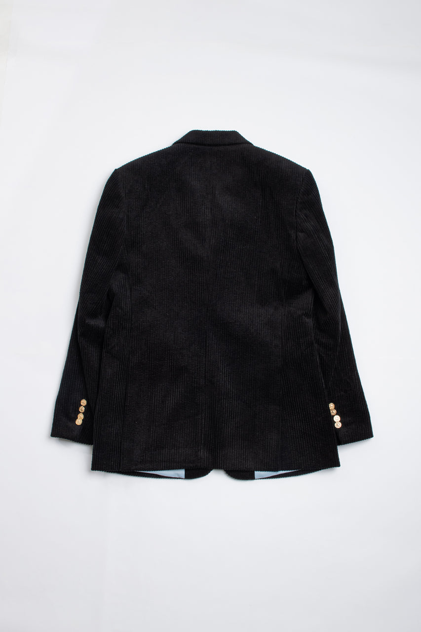 Black Corduroy Window Tailored Jacket