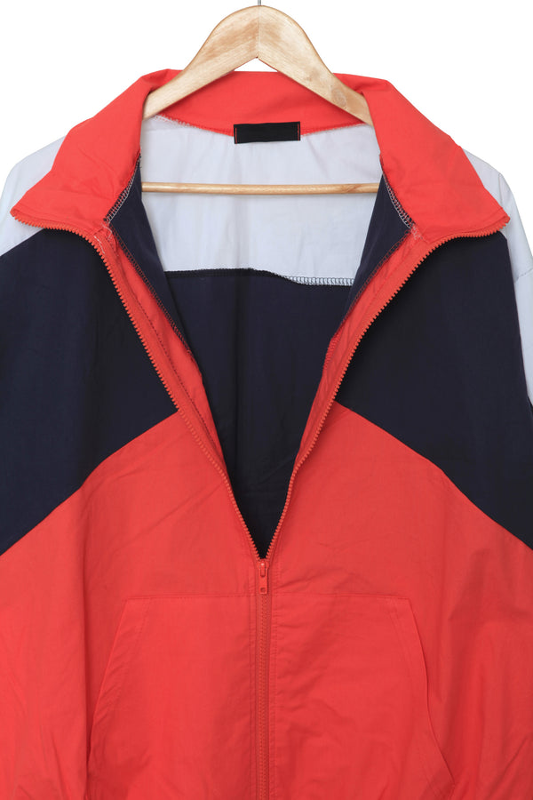 triple-colored zip-up