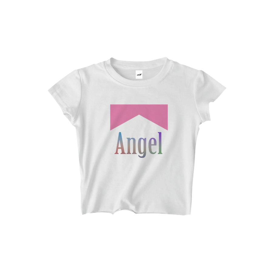 ANGEL REFLECTIVE CROPPED TEE - MJN