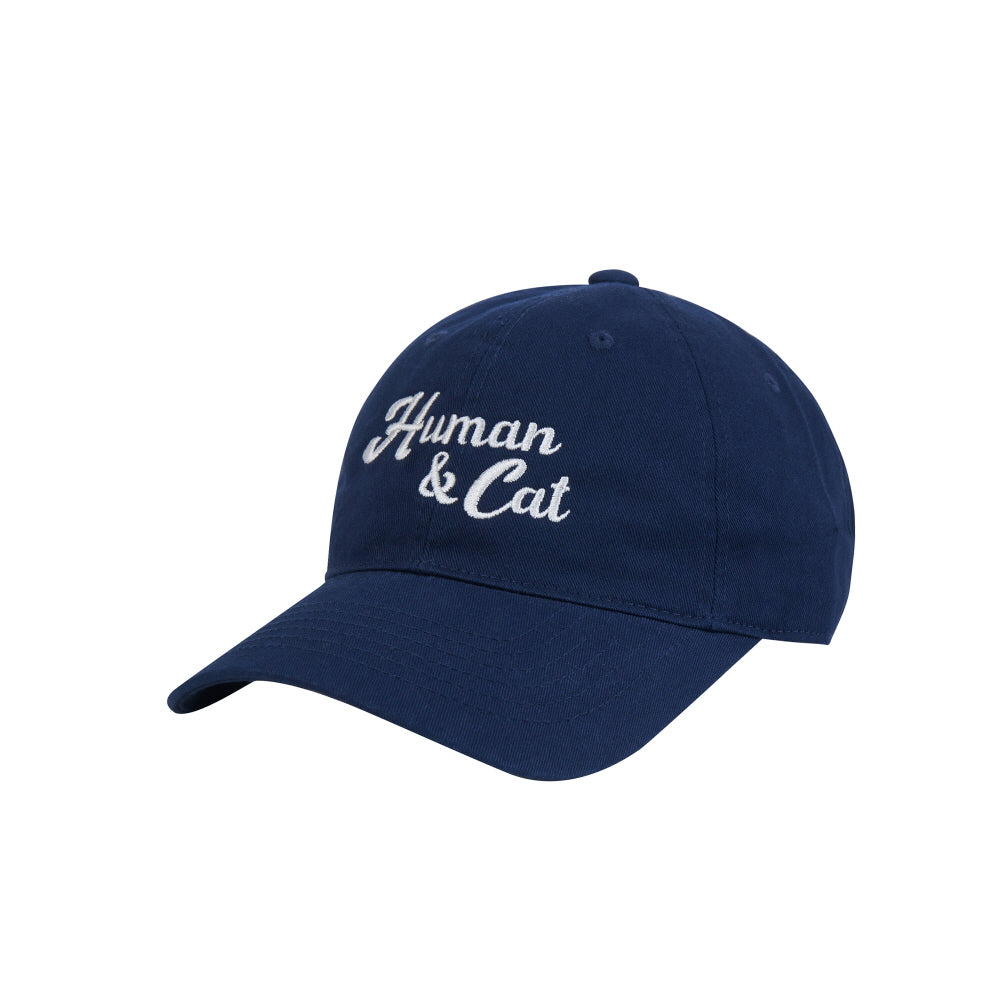 HUMAN AND CAT BALL CAP_NAVY