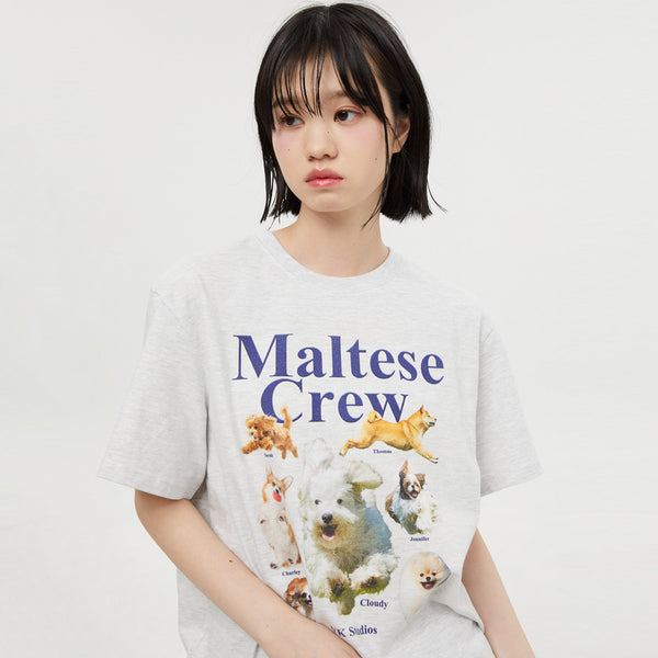 マルチーズクルー半袖Tシャツ