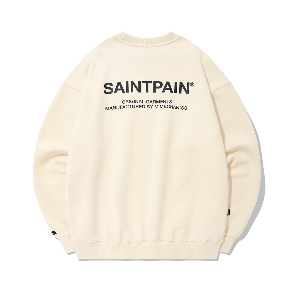 SP VARIATION LOGO CREWNECK-CREAM