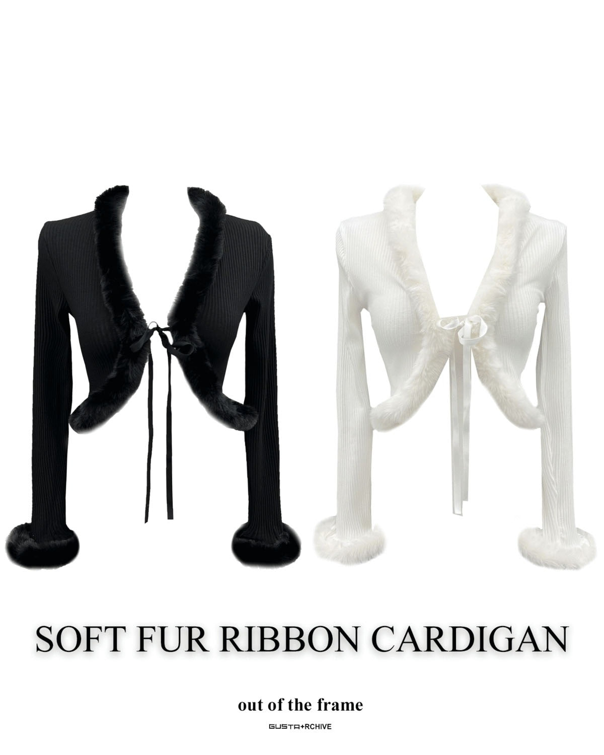 Soft fur ribbon cardigan (2 Color)