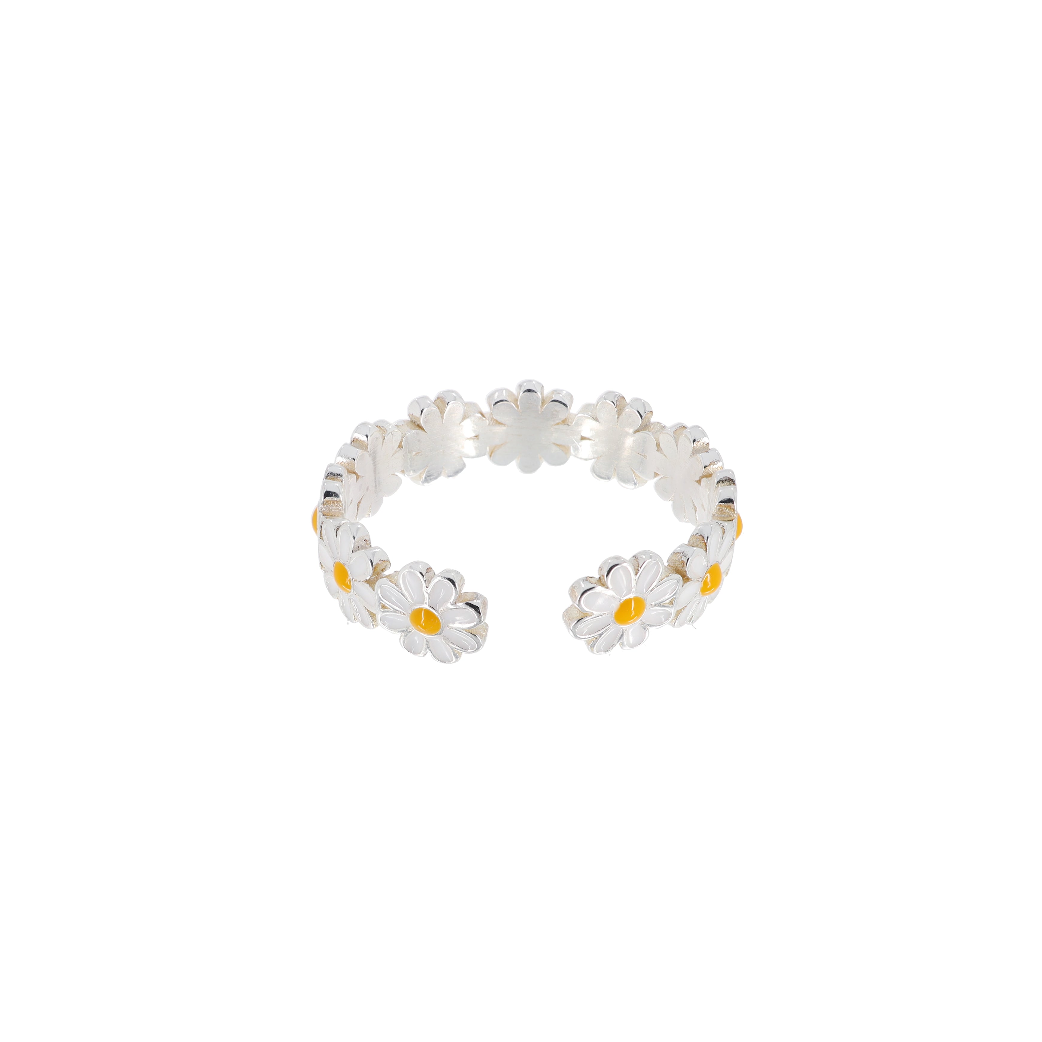 Daisy Flower Silver Ring