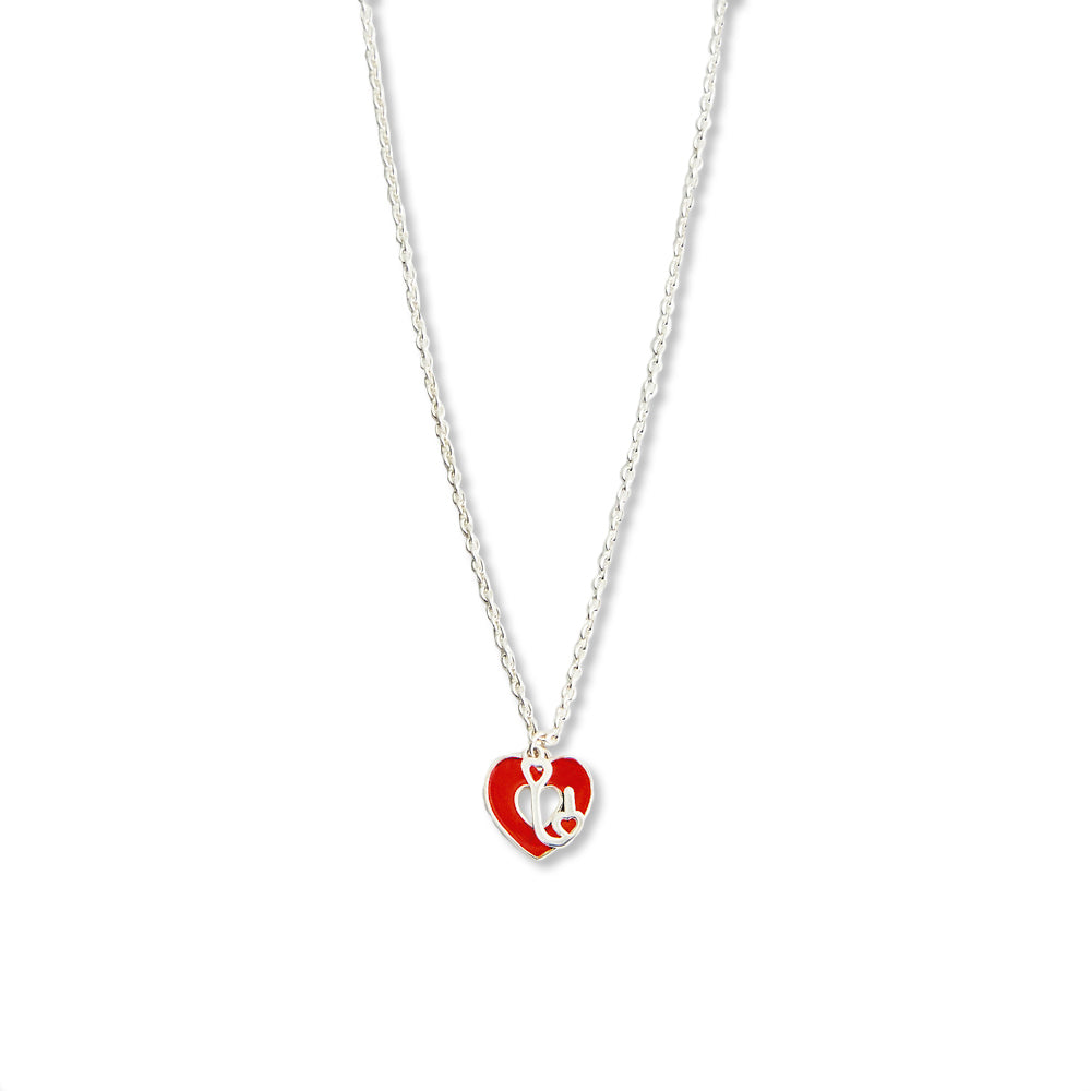 [925 SILVER]  Love U Heart Necklace