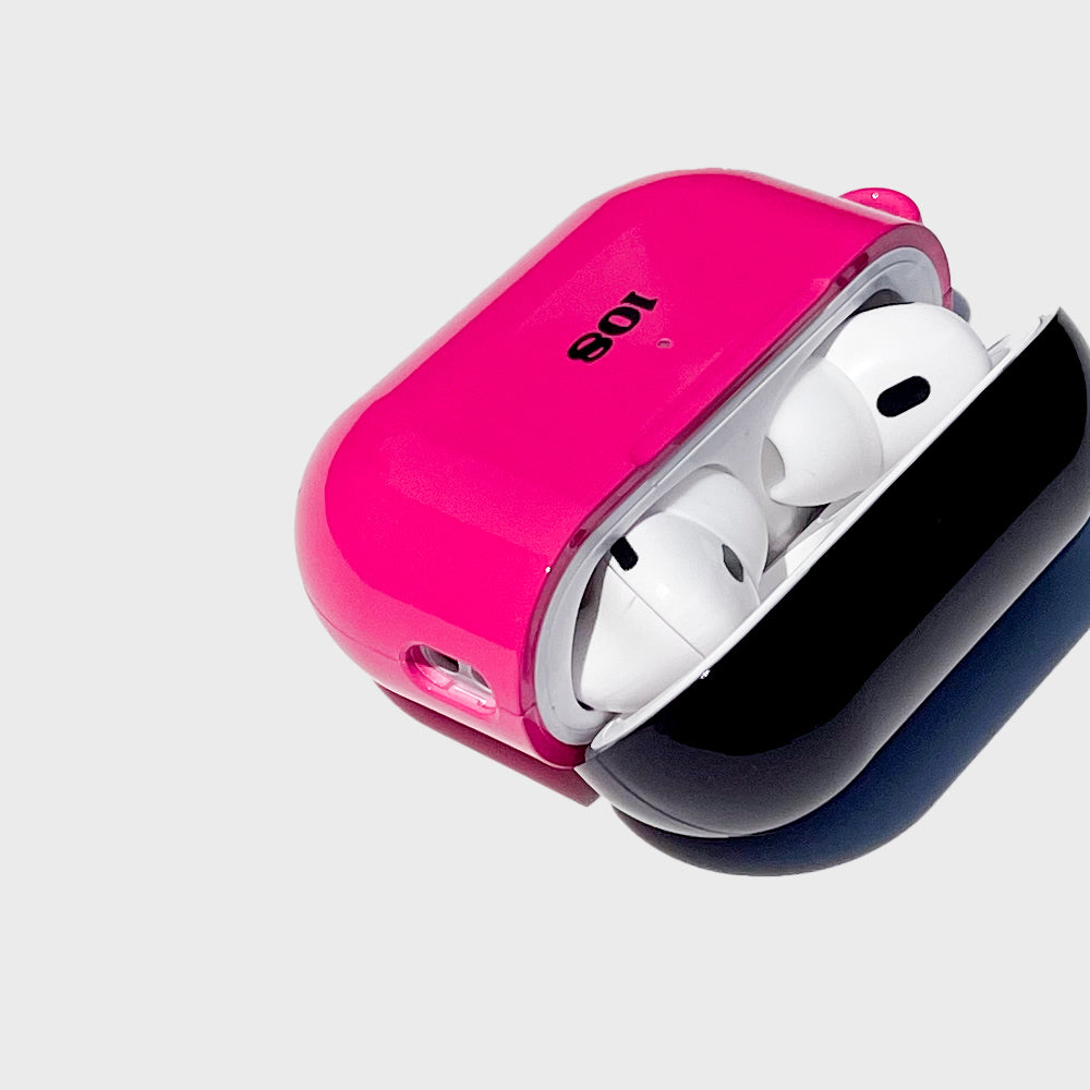 [AirPods] 108 VINYL MAGENTA_BLACK CAP(glossy-slim-hard)