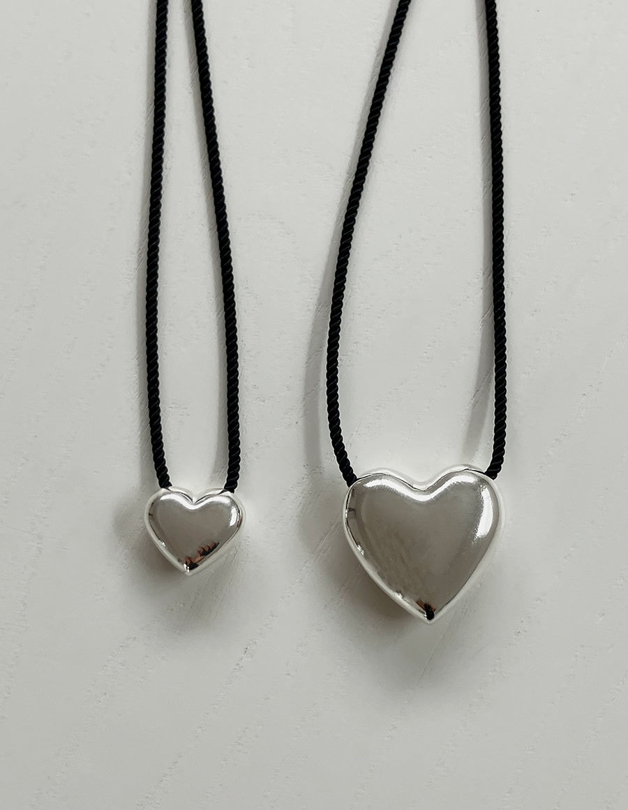 [92.5silver] mannish heart necklace_VER.2