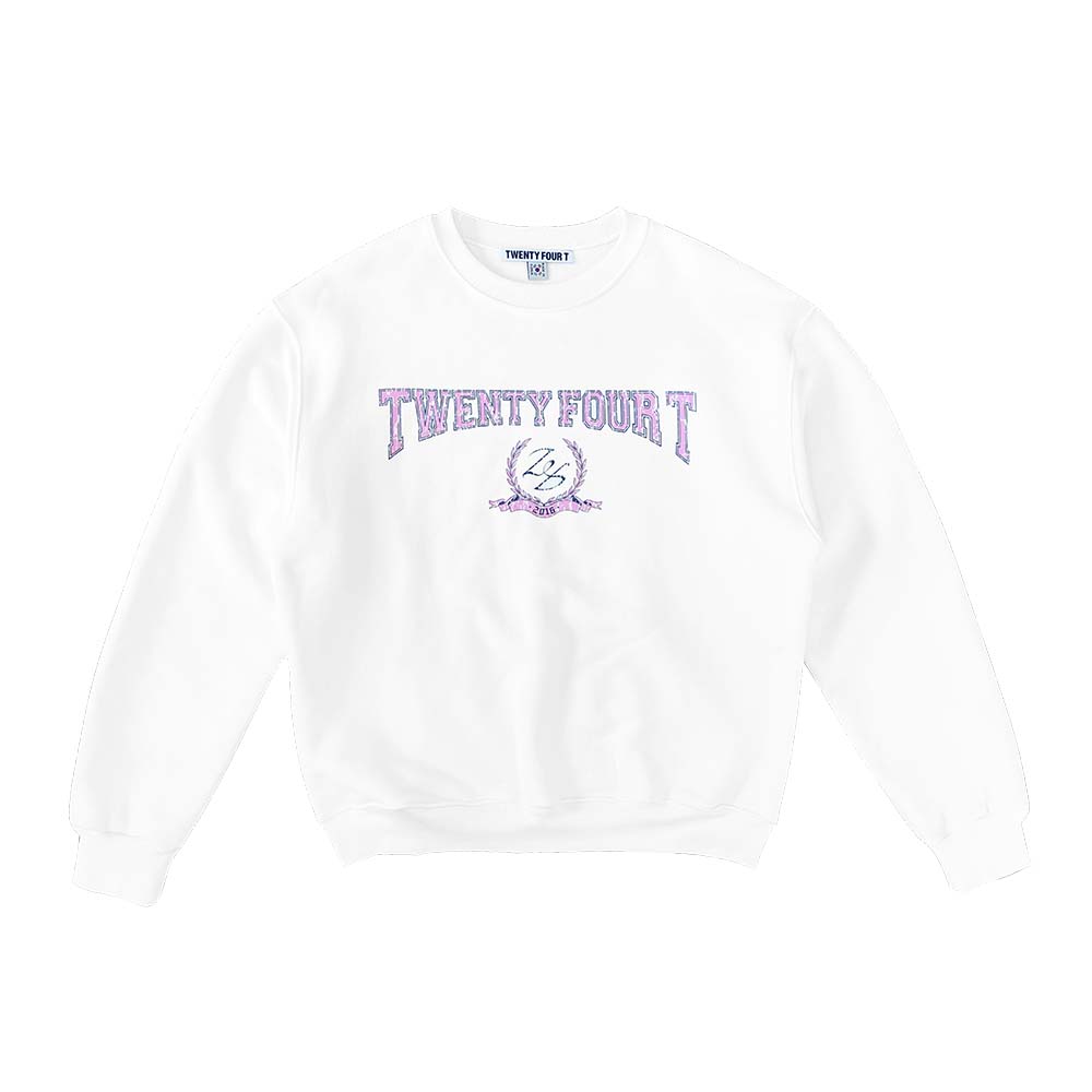 24T BAY TREE LOGO SWEATSHIRTS, WHITE