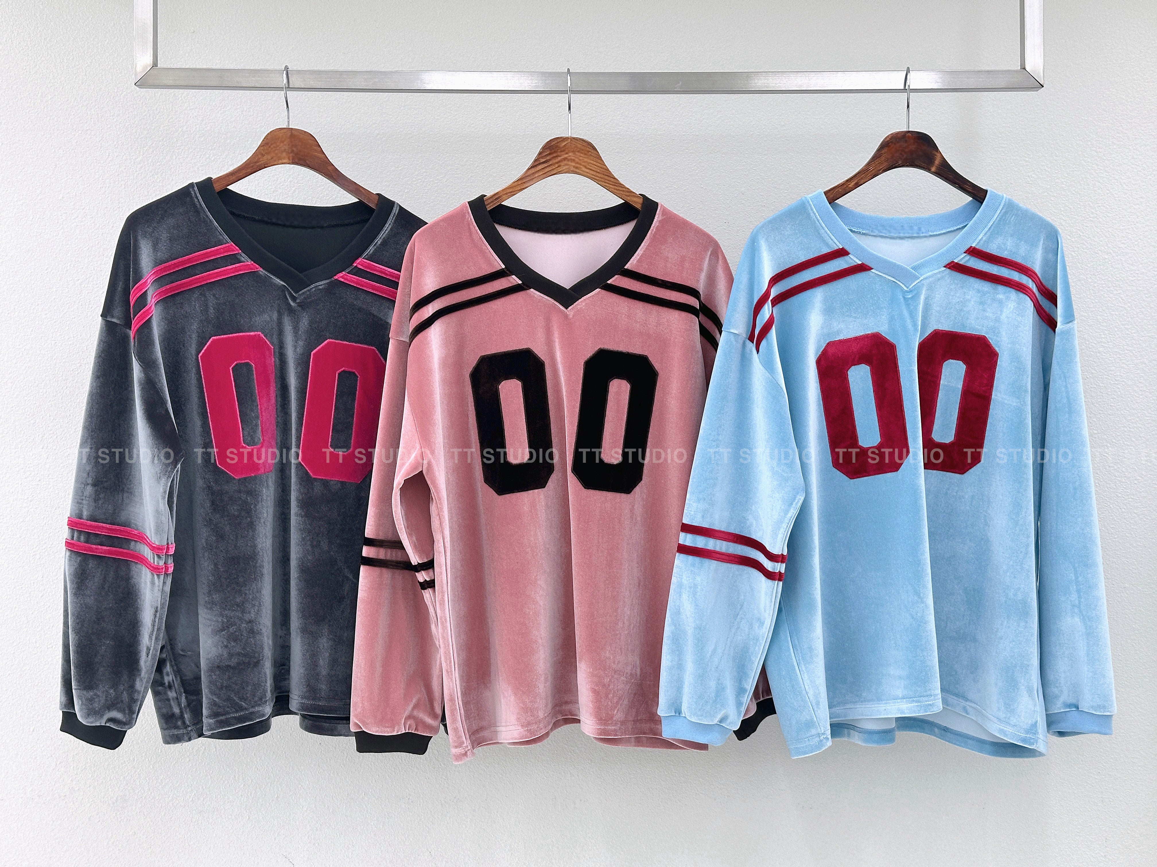 Ribbon velvet rugby-T