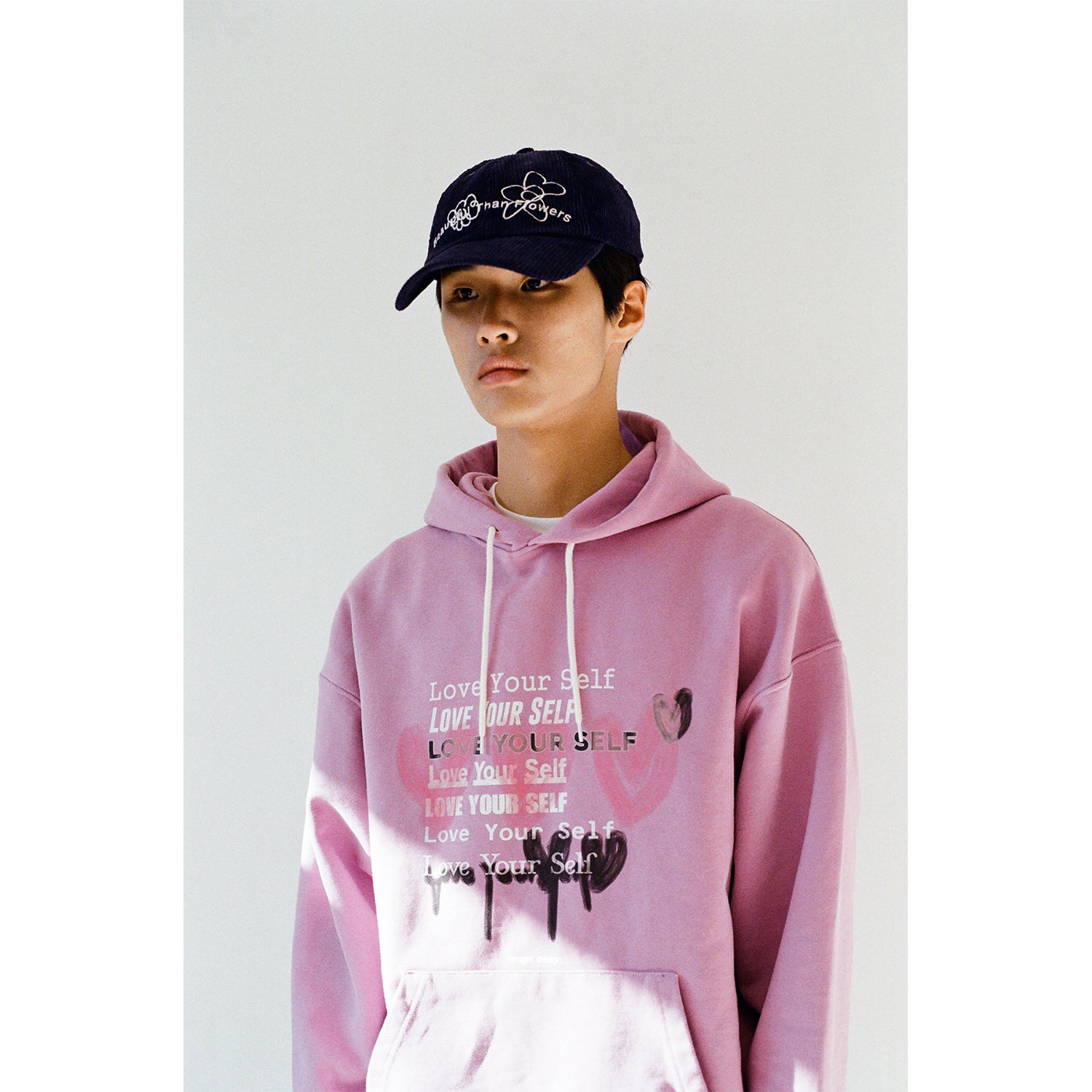 Love Yourself Sweat Hoodie / Cassis Pink