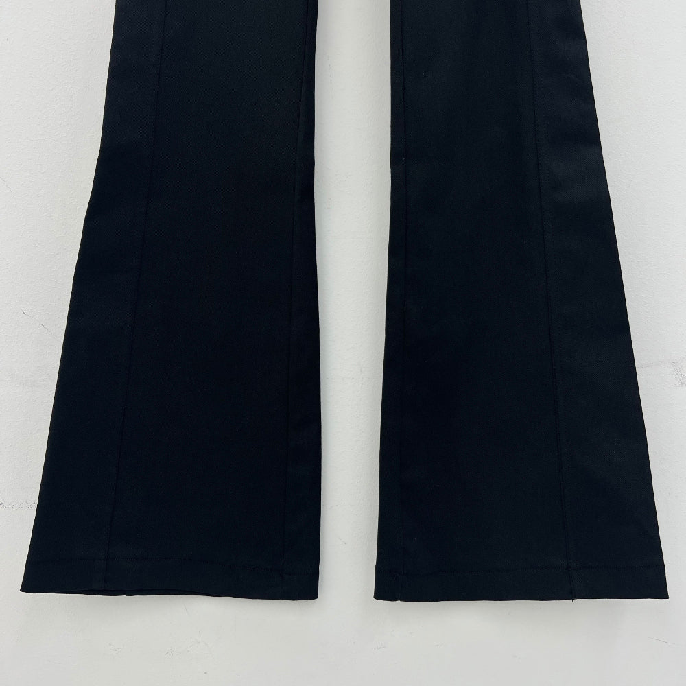 Side cutting line boots-cut cotton pants (2 Color)