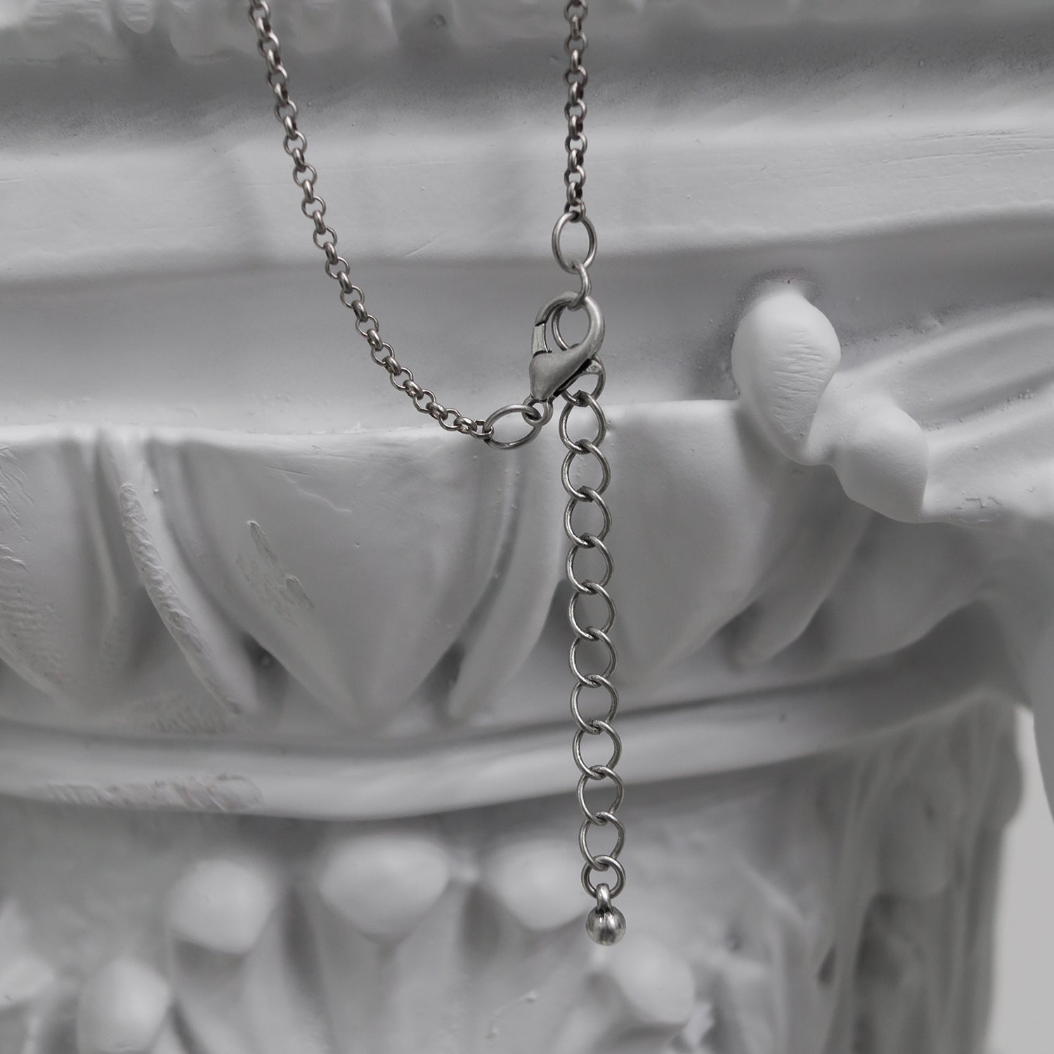 [BLESSEDBULLET]maria-2 chain necklace_vintage silver