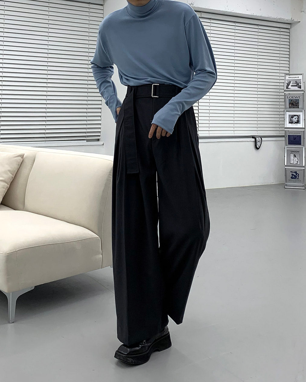 SK Twin Belt Wide Pants (3 colors)