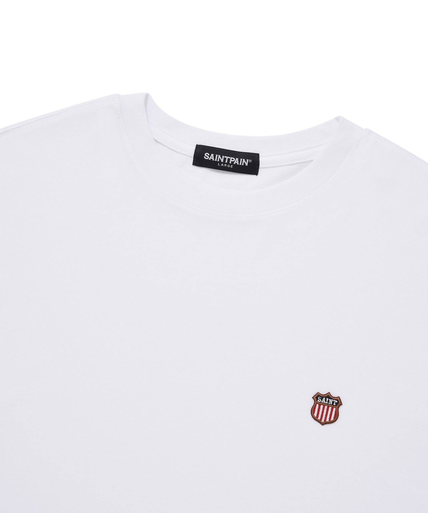 SP SAINT SMALL LOGO LONG SLEEVE-WHITE