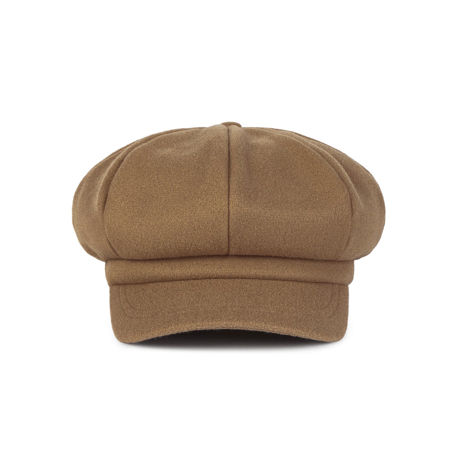 VA Square Stud Wool Newsboy Cap / Beige