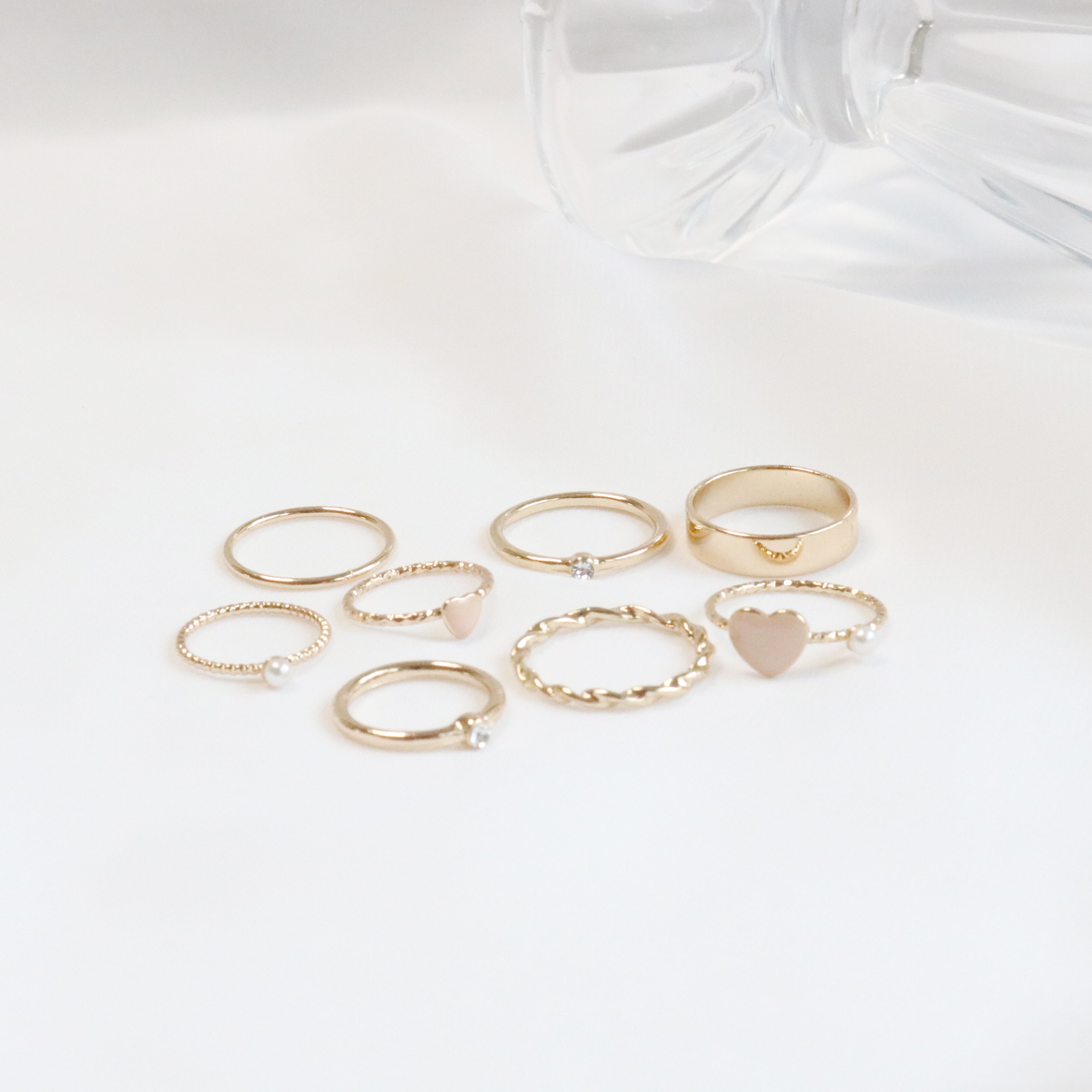 Jelly Heart Ring 7 set (2 color)