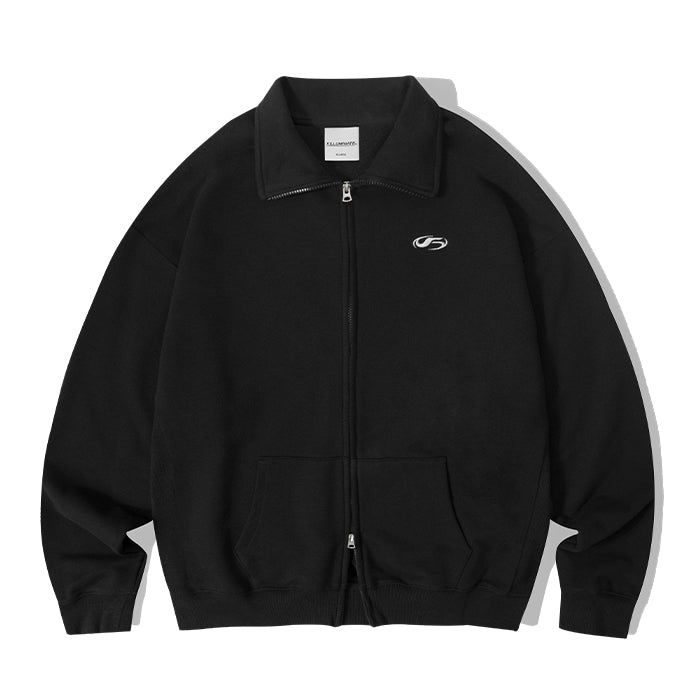 Symbol Full Zip Up-Black