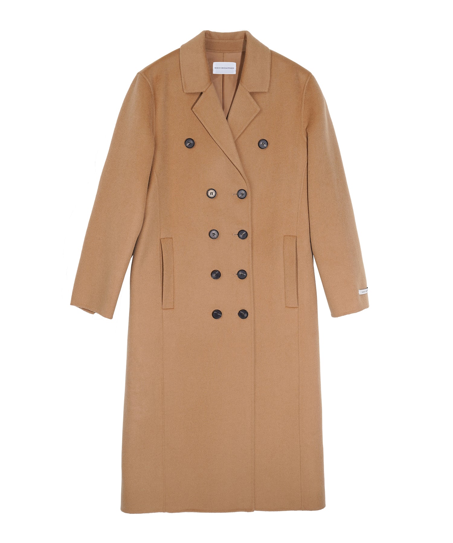 Double overfit wool handmade long coat_camel