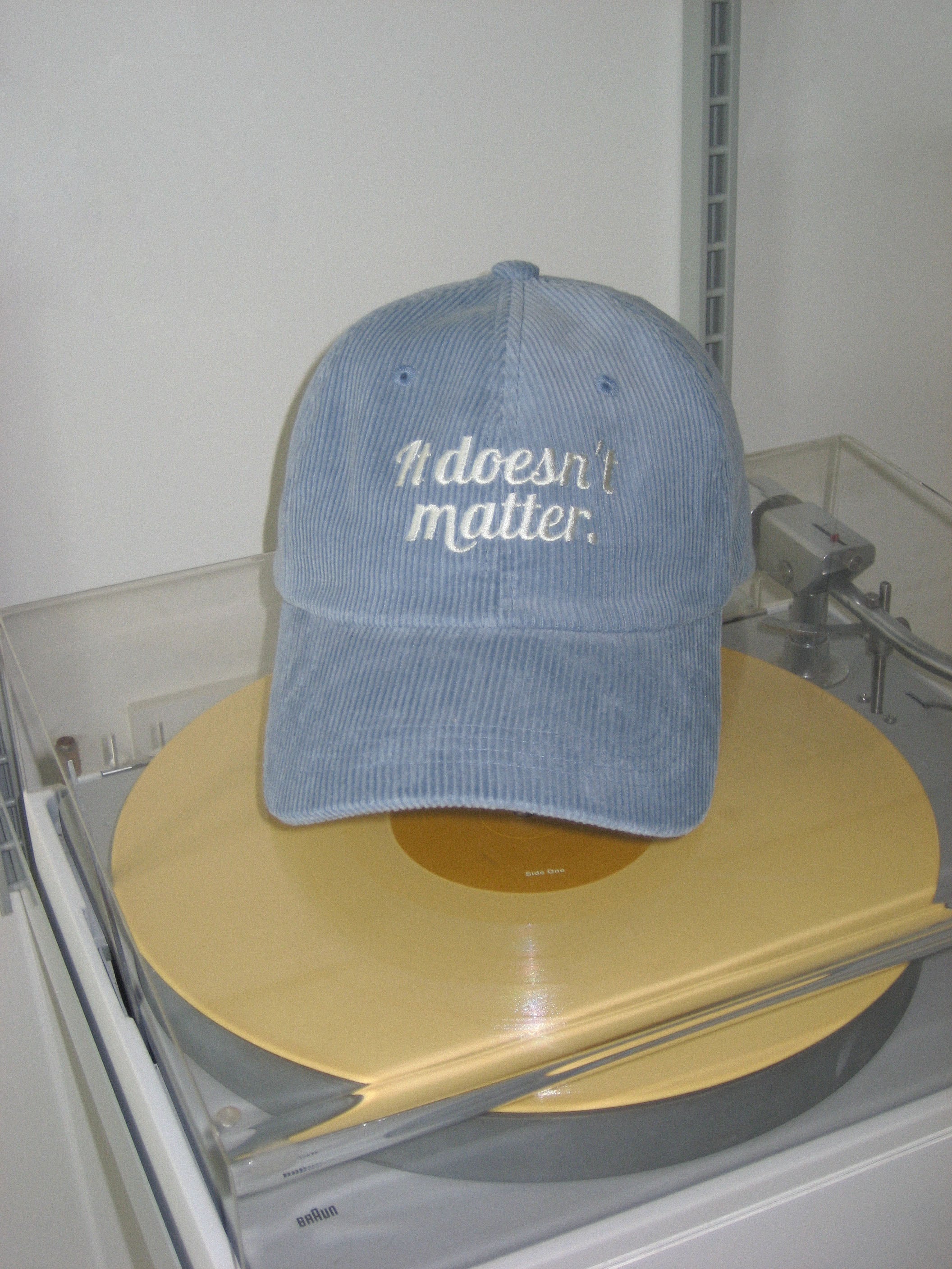 Corduroy logo ball cap (Sky blue)