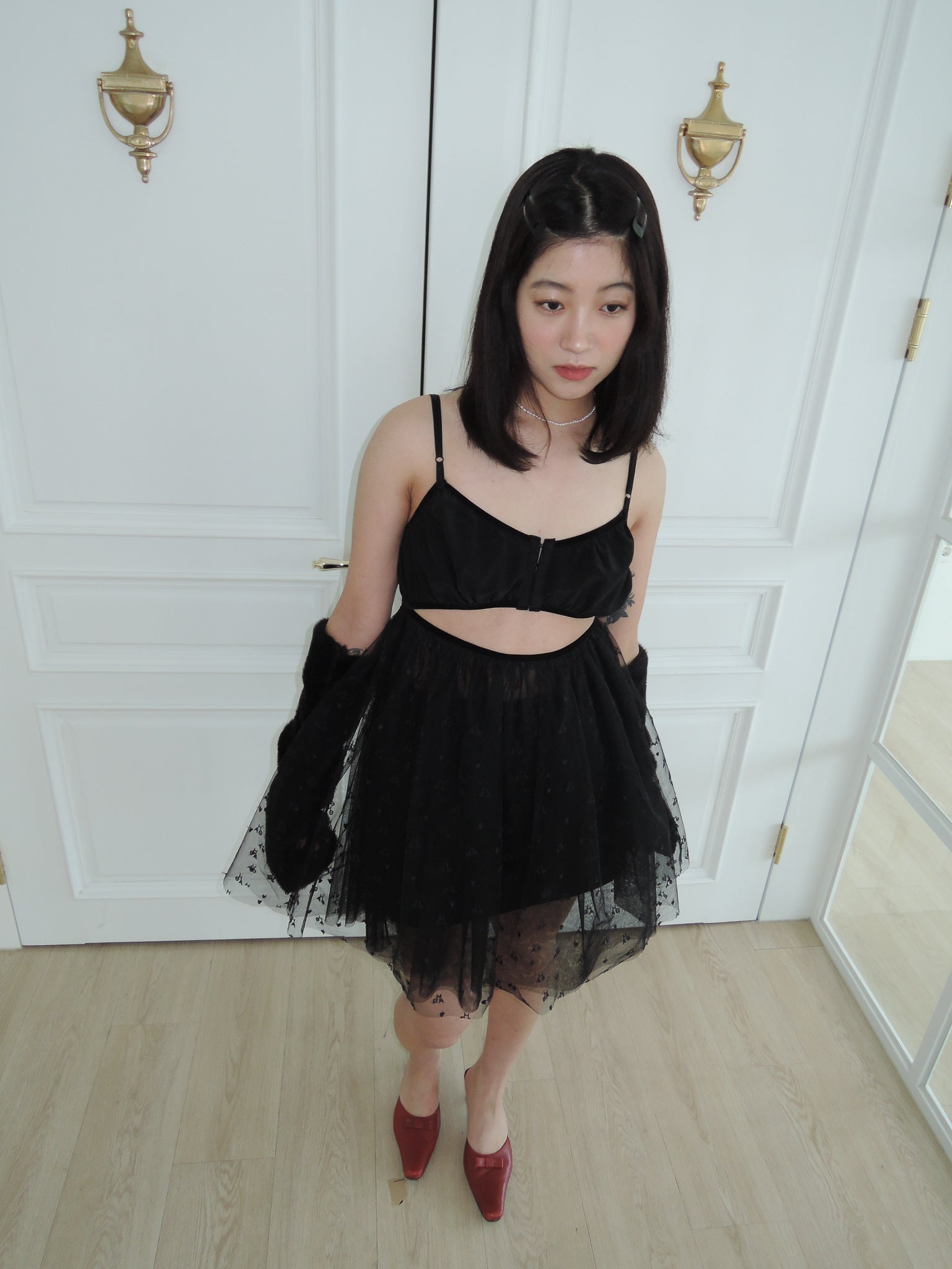 SHASHA TULLE DRESS _BLACK