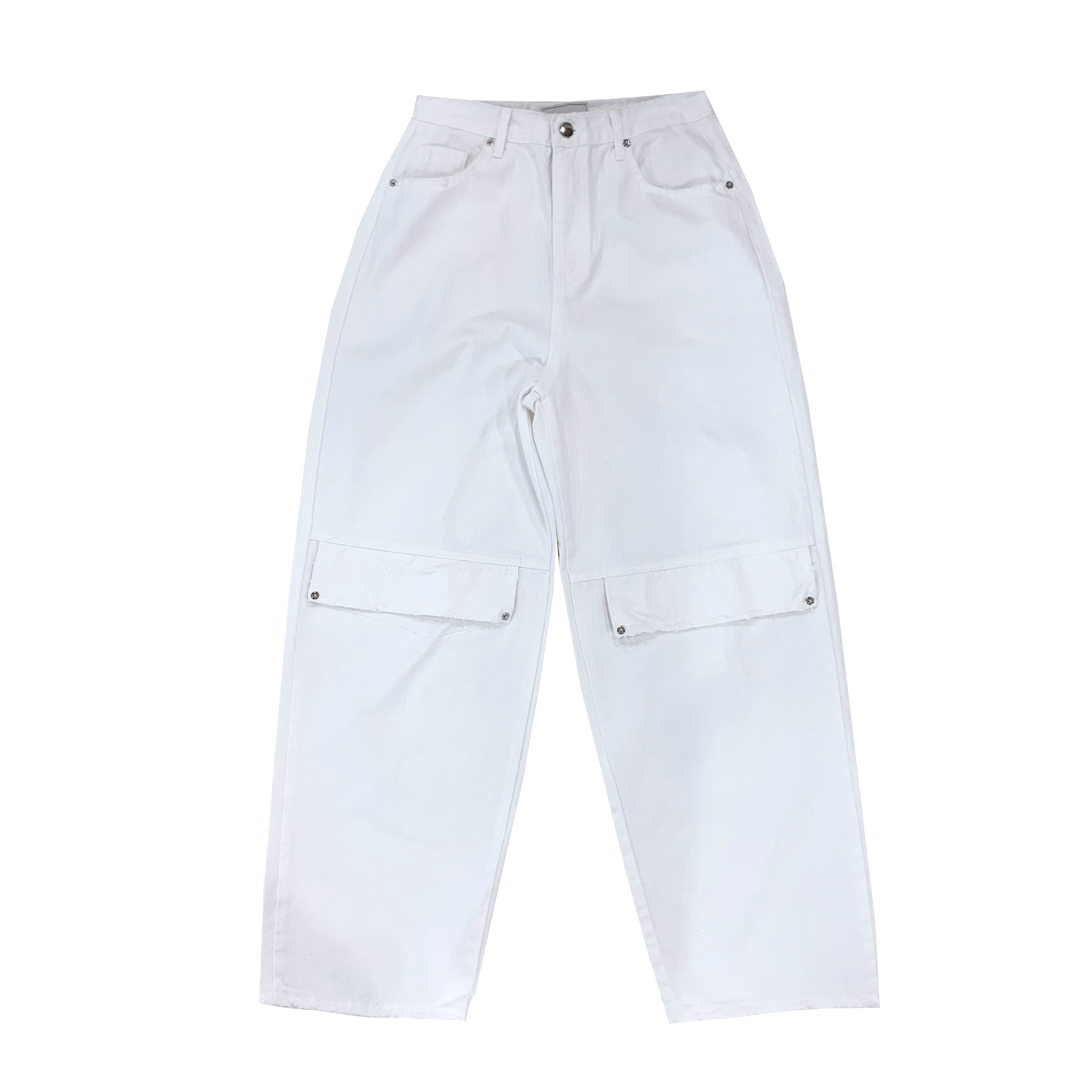 Block cotton pants