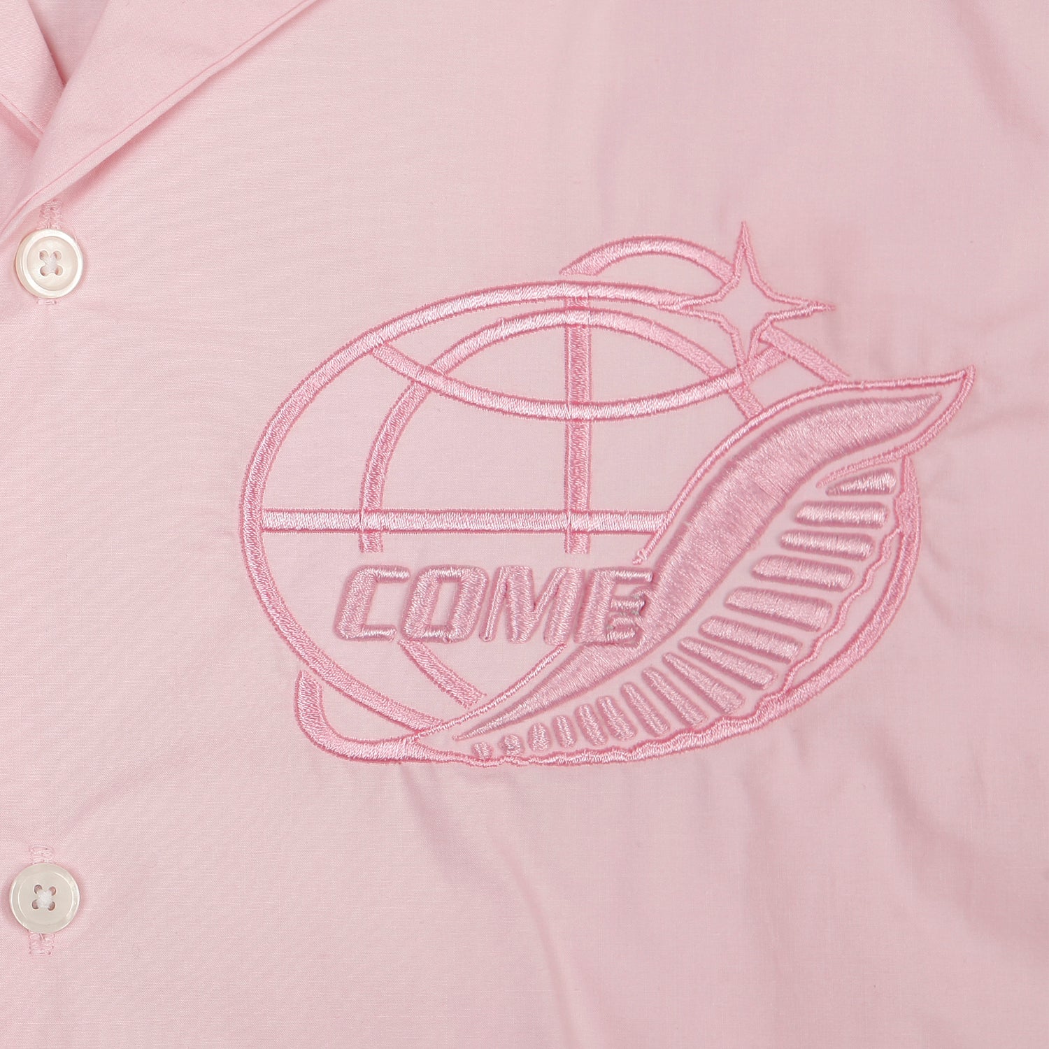 [UNISEX] Mission Patch Bowling Shirt (PINK)