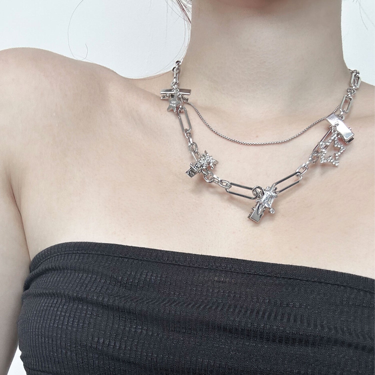 Hairpin chain set necklace