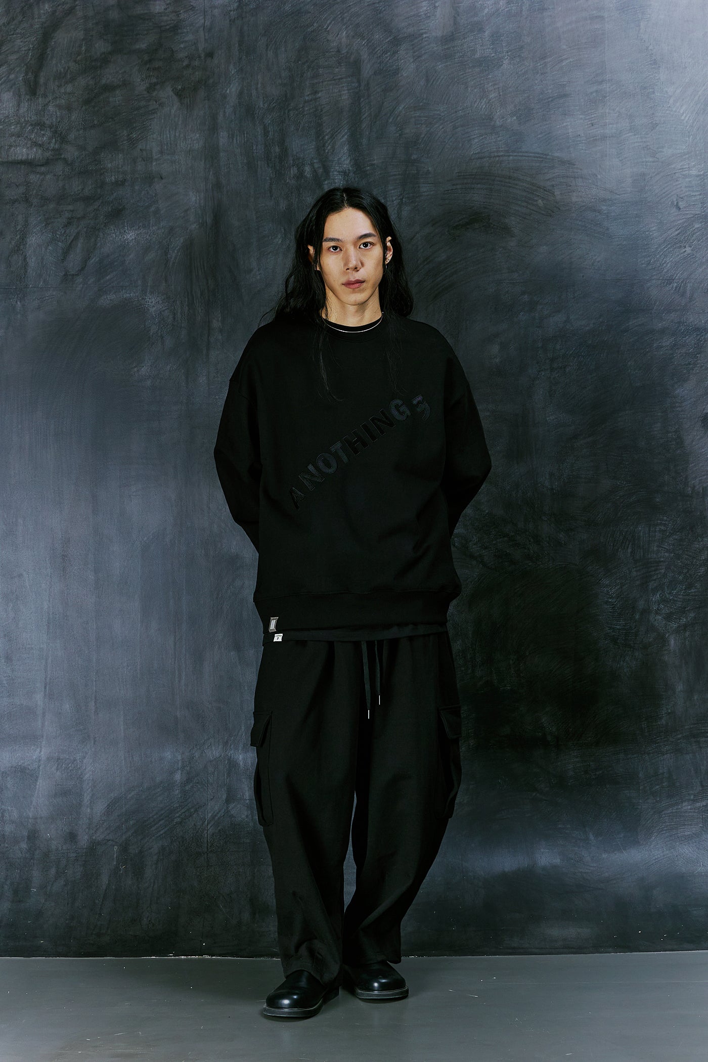 DIAGONAL-EMBROIDERY MTM (Black)