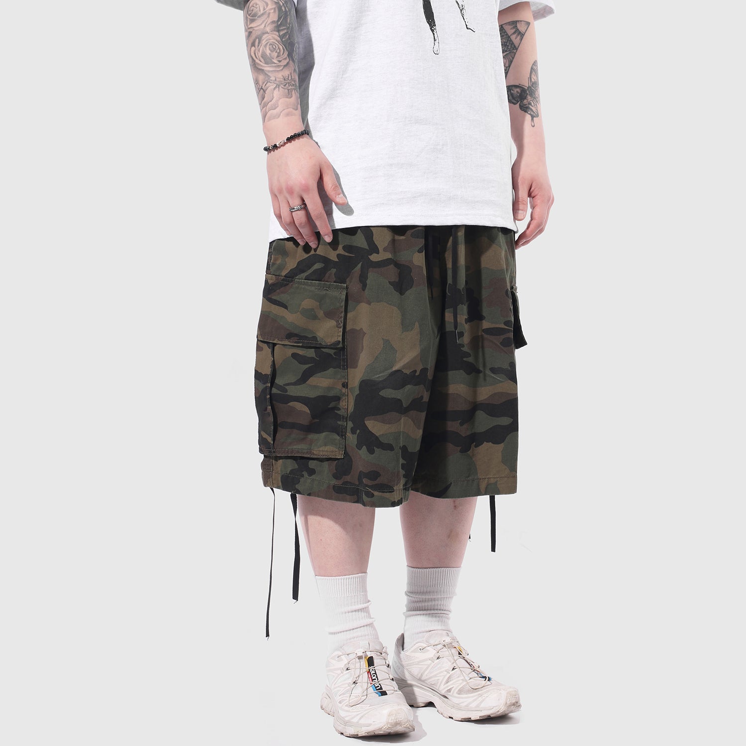 Camo Strap Half Pants [2color]