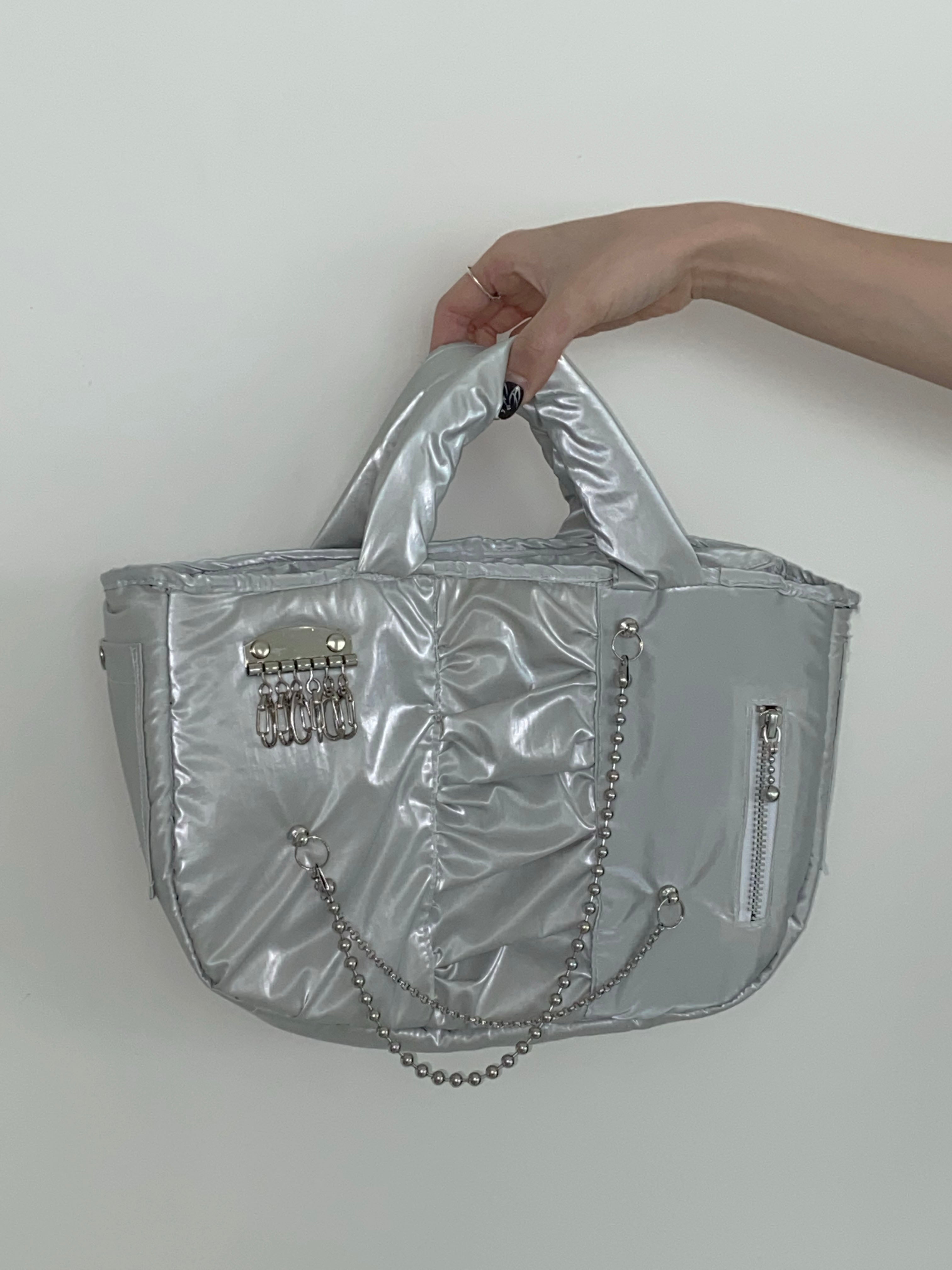 Padded silver bag