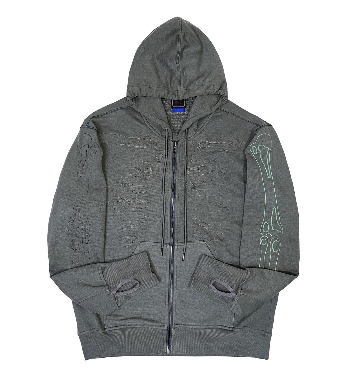 THE FOUNDATION zip-up hoodie(Khaki grey)