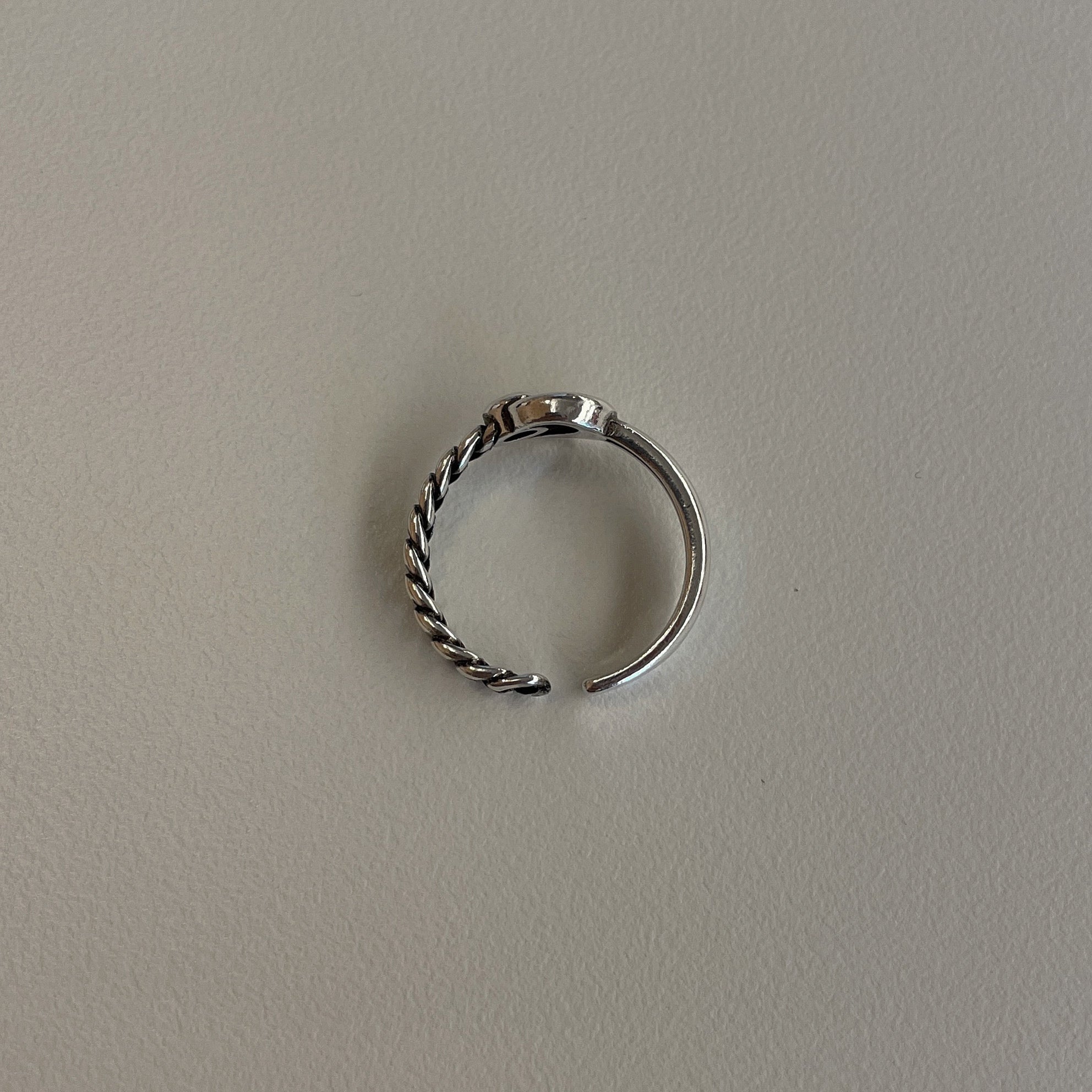 crescent moon layered ring (925silver)