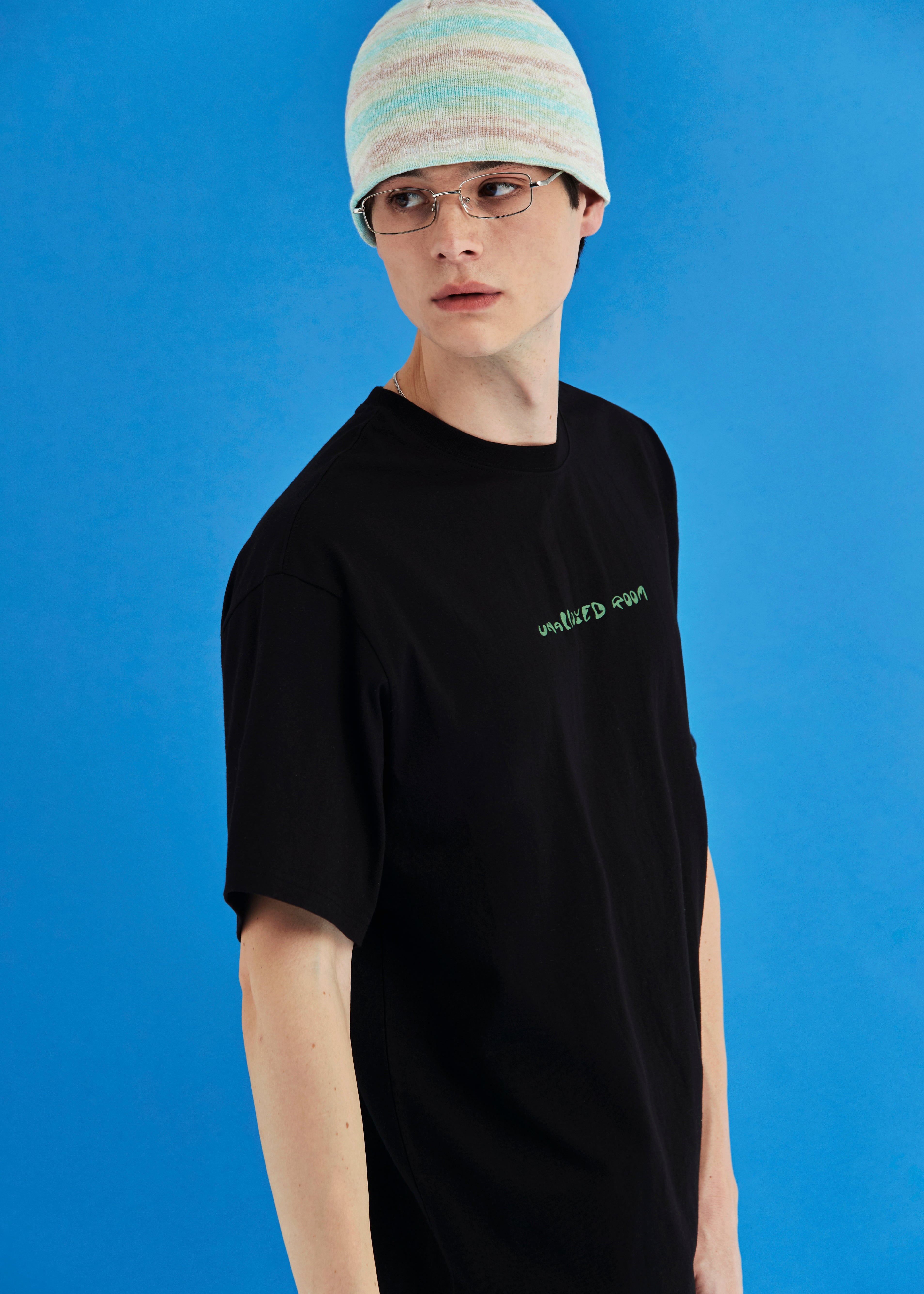 LOGO LEAF T SHIRT / BLACK