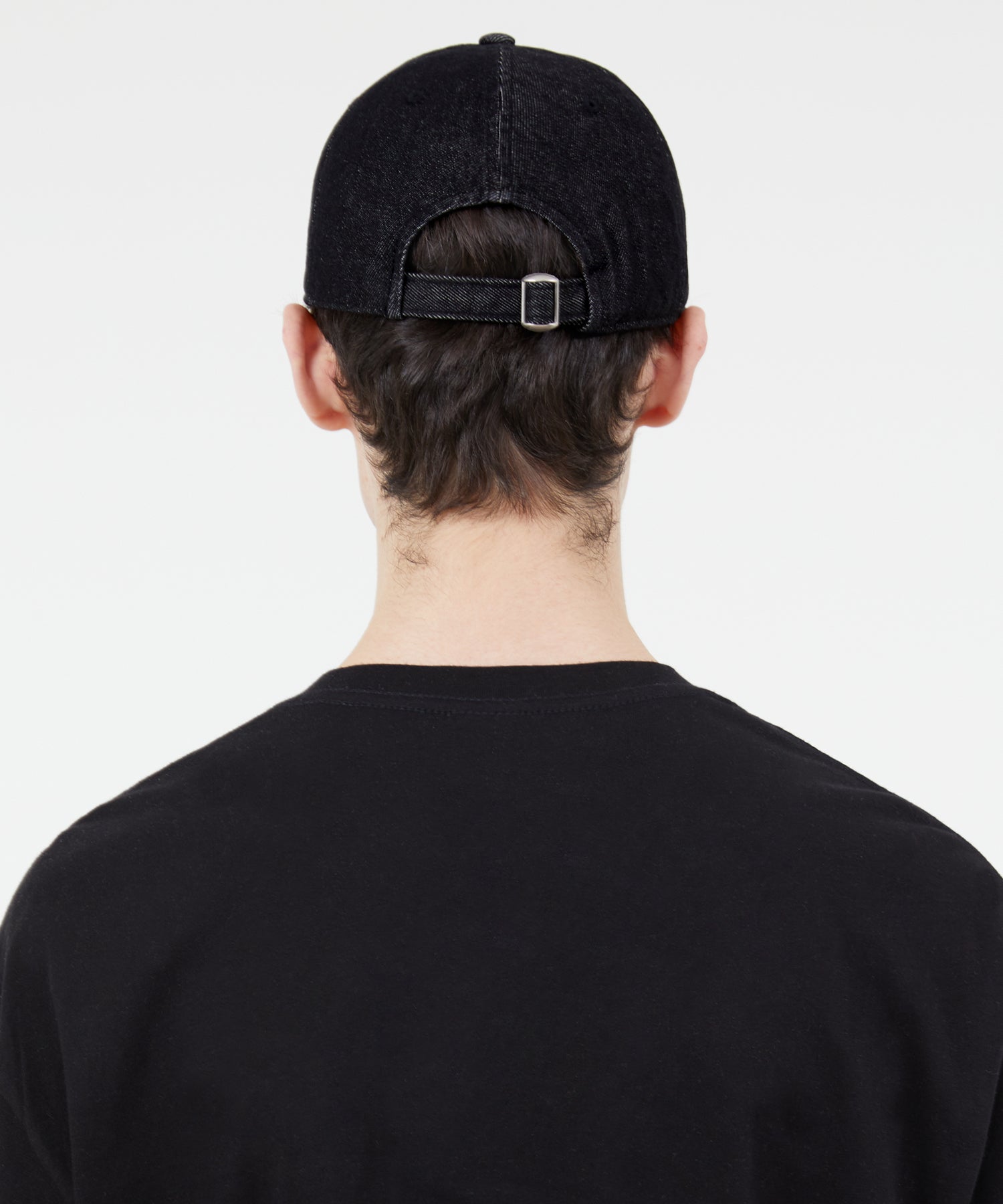 SPIRAL DENIM 6PANEL CAP - BLACK