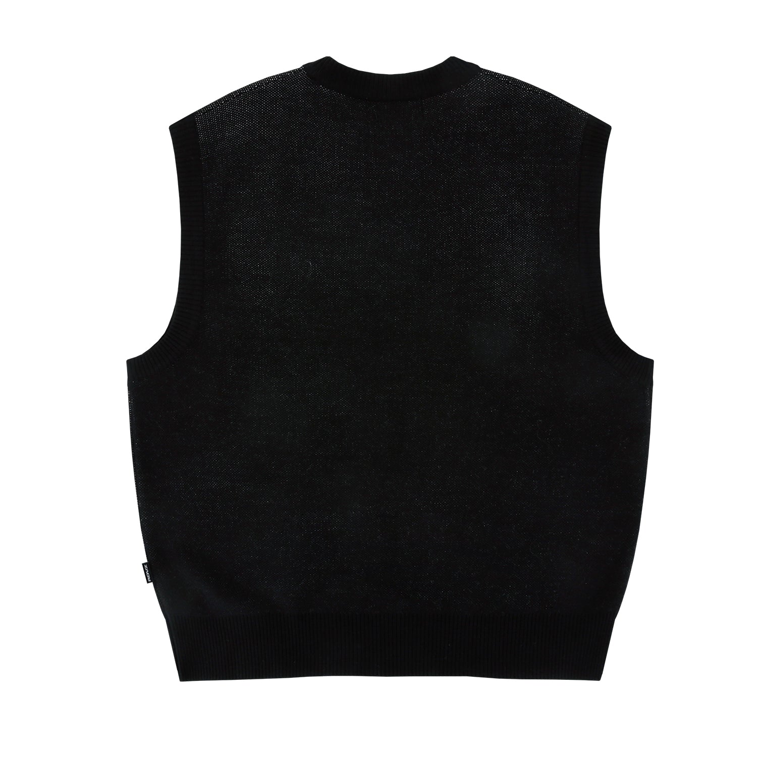 SECRET CLUB KNIT VEST - BLACK