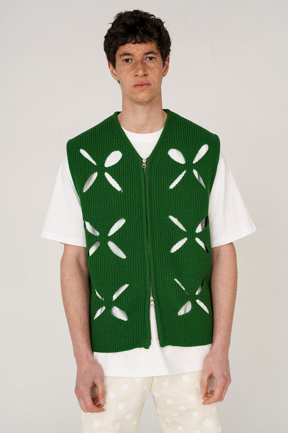 CLOVER ZIP KNIT VEST