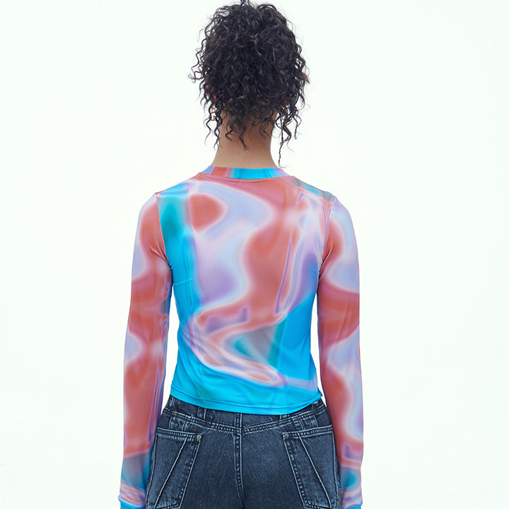 LSD WARMER GRAPHIC CROP T