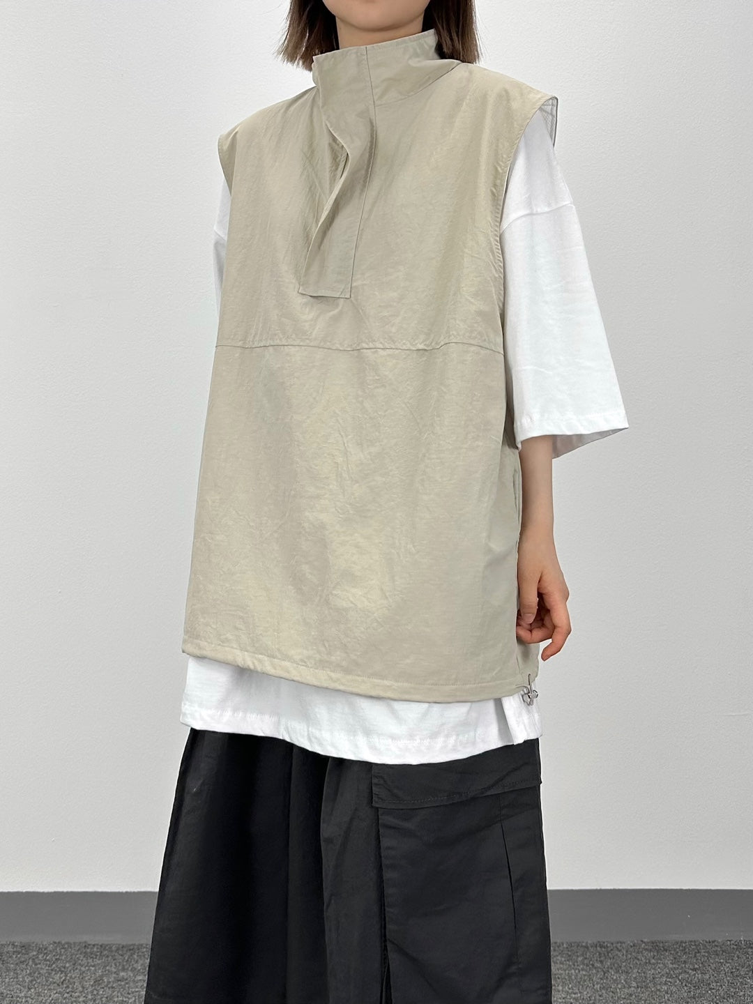 Mesh anorak Sleeveless