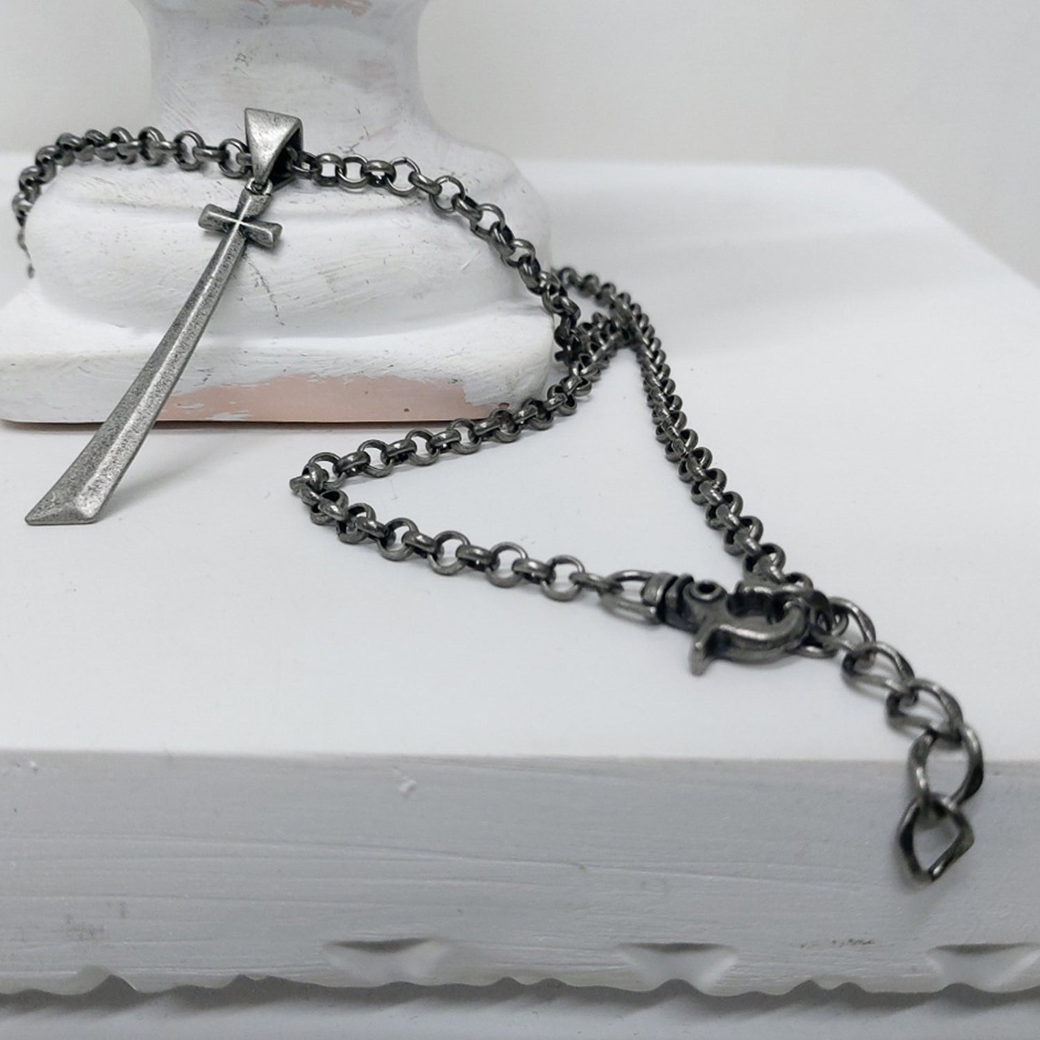 [BLESSEDBULLET]soild cross necklace_MEDIUM