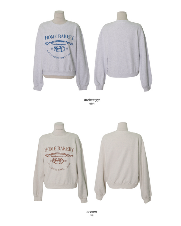 HOME BAKERYプリントスウェット (2color)