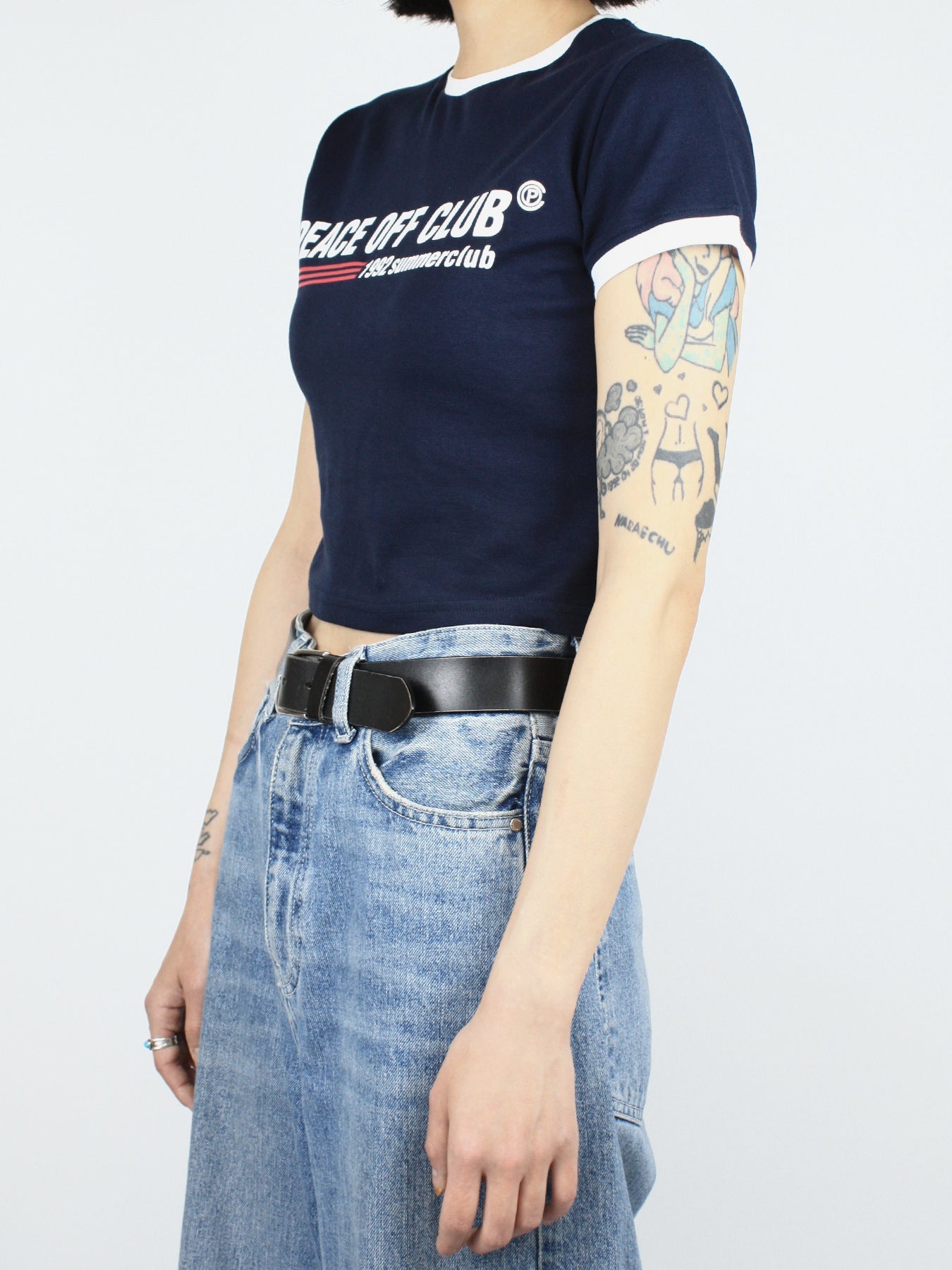 Signature_Logo Crop Tee NAVY