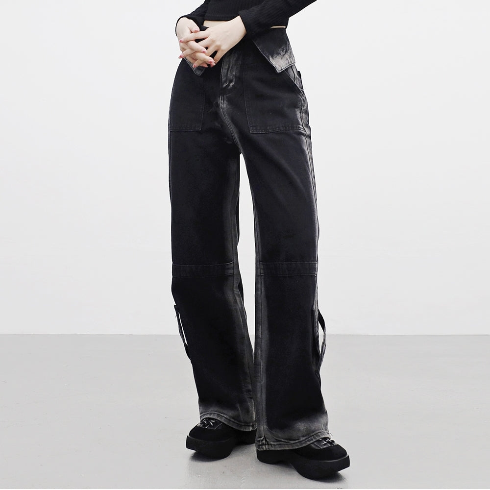 Pauline Two-Tone Denim Pants