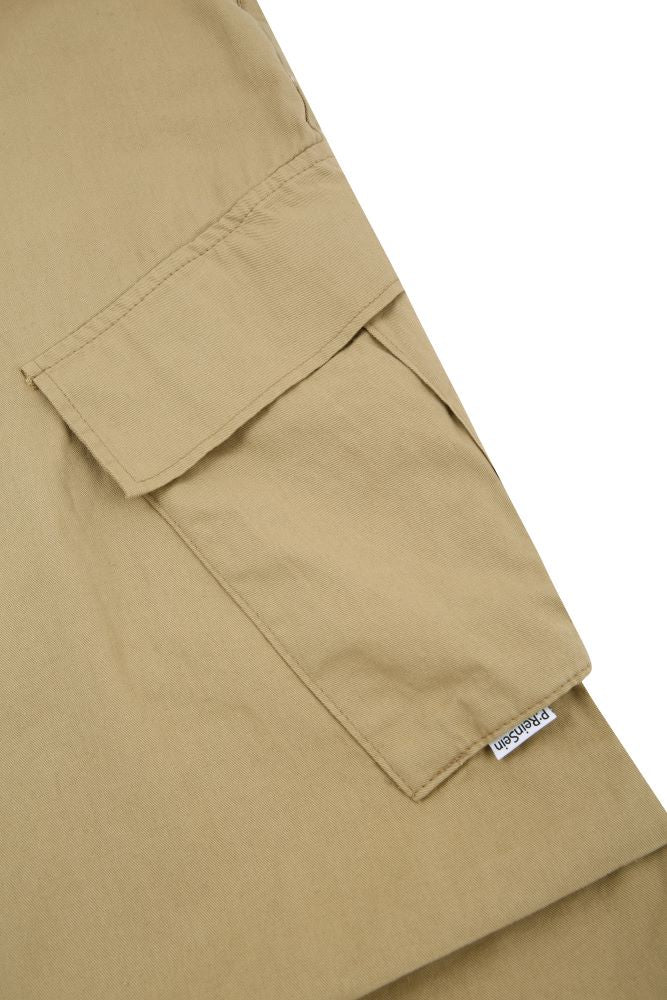 Beige balloon cargo pants