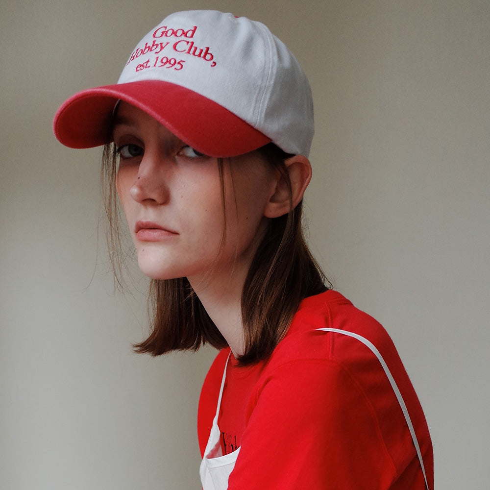 GHC WASHED BALL CAP_TWO TONE RED